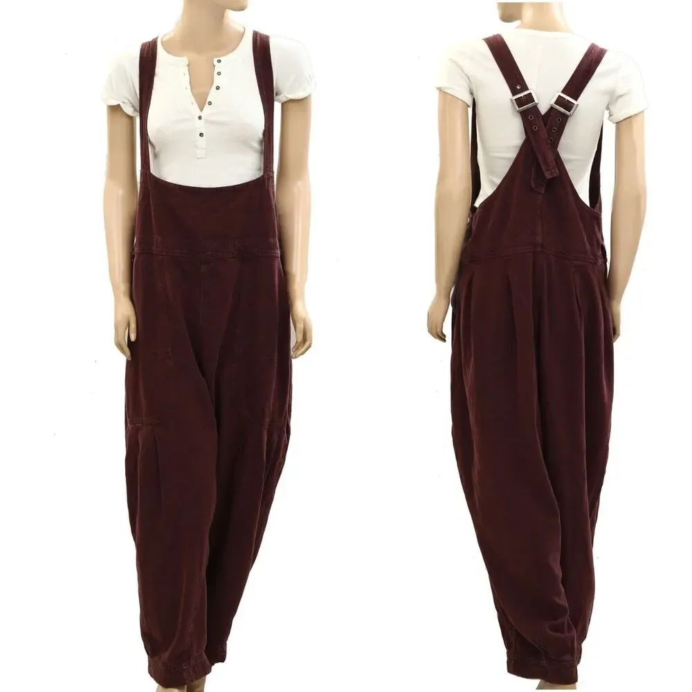 Free People We The Free Felix Tapered Overalls Jumpsuit Dress Pinafore M 288769